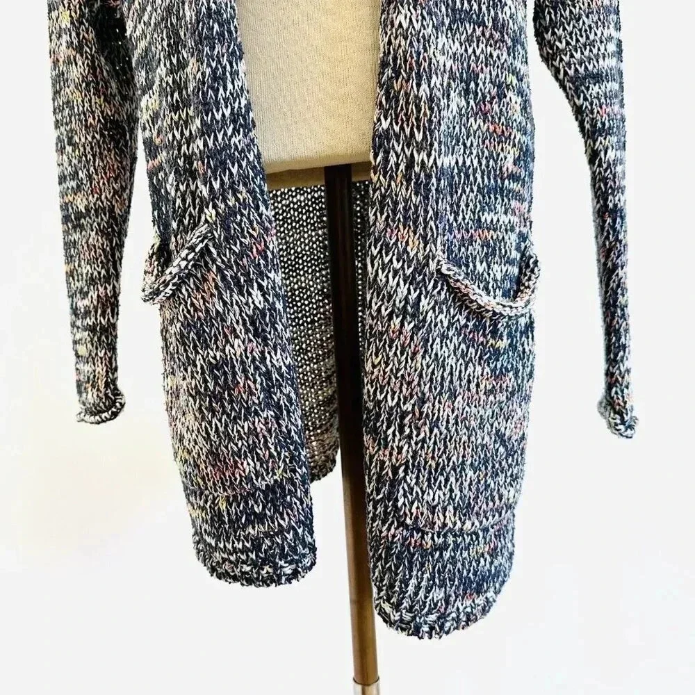 CASLON Women Long Sleeve Open Front Knit Multi-Colored Cardigan Sweater Size XS